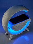 Портативная колонка - ночник BT2301, 5 Вт колонка, 10 W зарядка, 1200 мАч, подсветка, белая - Фото 22