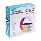 Портативная колонка - ночник BT2301, 5 Вт колонка, 10 W зарядка, 1200 мАч, подсветка, белая - Фото 23