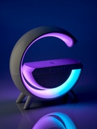 Портативная колонка - ночник BT2301, 5 Вт колонка, 10 W зарядка, 1200 мАч, подсветка, белая - Фото 5