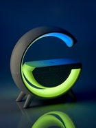 Портативная колонка - ночник BT2301, 5 Вт колонка, 10 W зарядка, 1200 мАч, подсветка, белая - Фото 11