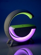 Портативная колонка - ночник BT2301, 5 Вт колонка, 10 W зарядка, 1200 мАч, подсветка, белая - Фото 12