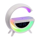 Портативная колонка - ночник BT3401, 5 Вт колонка, 15 W зарядка, 1200 мАч, подсветка, белая - Фото 3