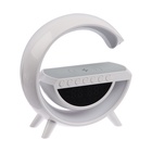 Портативная колонка - ночник BT3401, 5 Вт колонка, 15 W зарядка, 1200 мАч, подсветка, белая - Фото 5