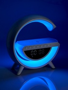 Портативная колонка - ночник BT3401, 5 Вт колонка, 15 W зарядка, 1200 мАч, подсветка, белая - Фото 13