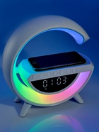 Портативная колонка - ночник BT3401, 5 Вт колонка, 15 W зарядка, 1200 мАч, подсветка, белая - Фото 16