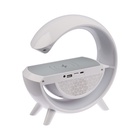 Портативная колонка - ночник BT3401, 5 Вт колонка, 15 W зарядка, 1200 мАч, подсветка, белая - Фото 8