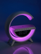 Портативная колонка - ночник BT3401, 5 Вт колонка, 15 W зарядка, 1200 мАч, подсветка, белая - Фото 11