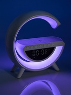 Портативная колонка - ночник BT3401, 5 Вт колонка, 15 W зарядка, 1200 мАч, подсветка, белая - Фото 12