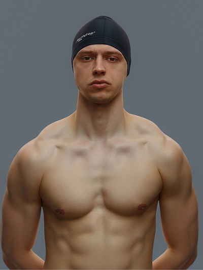Шапочка для плавания взрослая ONLYTOP Swim, непромокаемая, тканевая, обхват 54-60 см, чёрная
