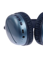 Наушники беспроводные, полноразмерные, AKZ MAX10, с шумоподавлением, с микрофоном, с подсветкой, синие - Фото 11