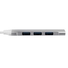 USB-разветвитель (HUB), 4 порта, кабель 10 см, серебристый - фото 9642539