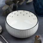 Салатник керамический «Сердечки», 11.5 х 5.6 см, 330 мл, цвет белый - фото 12173154