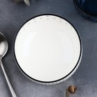 Салатник керамический «Сердечки», 11.5 х 5.6 см, 330 мл, цвет белый - Фото 3