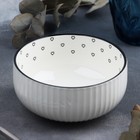 Салатник керамический «Сердечки», 11.5 х 5.6 см, 330 мл, цвет белый - Фото 4