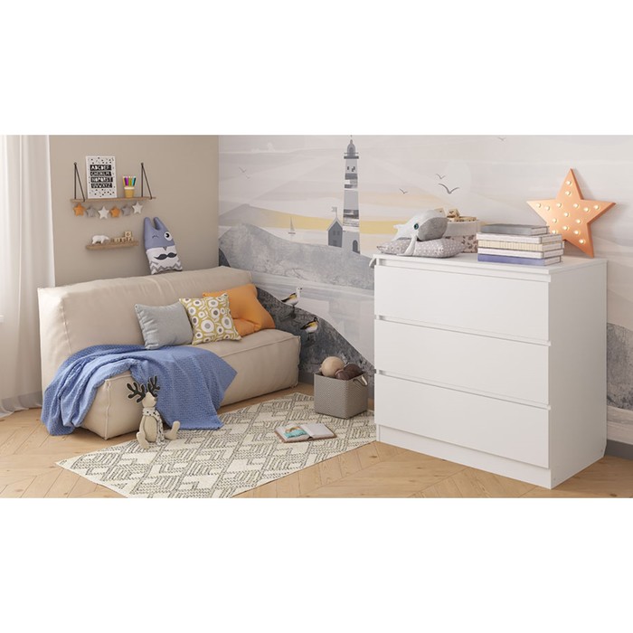 Комод Polini Kids Simple 1980, цвет белый - Фото 1