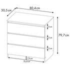 Комод Polini Kids Simple 1980, цвет белый-вяз - Фото 6