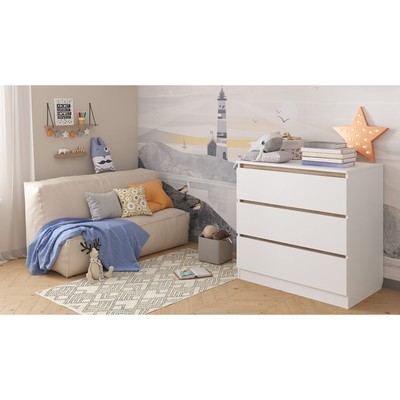 Комод Polini Kids Simple 1980, цвет белый-вяз