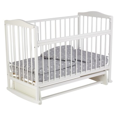 Кровать детская Фея 204, с маятником, цвет белый