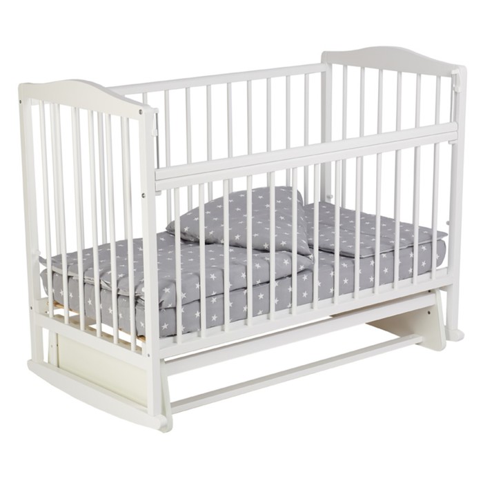 Кровать детская Фея 204, с маятником, цвет белый - Фото 1