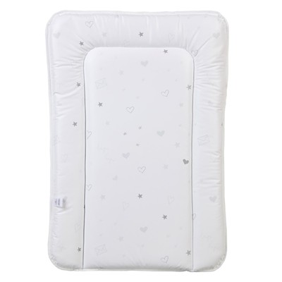 Матрас для пеленания Polini Kids French Teddy, на комод 70×50 см, цвет белый-серый