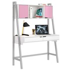 Стол письменный Polini Kids Mirum 1446, с полкой, цвет белый-серый/двери розовые - фото 115660972