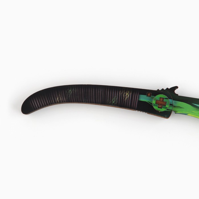 Сувенир деревянный нож наваха «Кристалл зеленый», 22 см - фото 1906687161