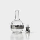 Набор стеклянный питьевой «Неро», 7 предметов: графин 500 мл, стопки 50 мл, цвет серебро - фото 4443289