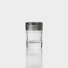 Набор стеклянный питьевой «Неро», 7 предметов: графин 500 мл, стопки 50 мл, цвет серебро - Фото 6