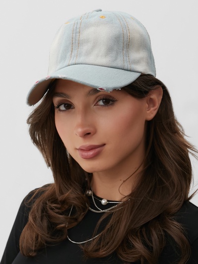 Бейсболка MINAKU Jeans, размер 58, голубая