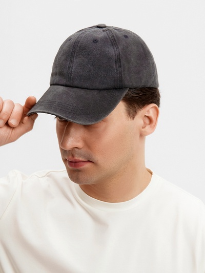 Бейсболка мужская однотонная MINAKU, размер 58, чёрная