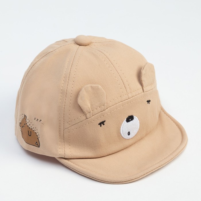 Кепка детская MINAKU, размер 48, бежевая - Фото 1