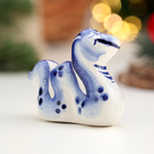 Сувенир «Змея Удавчик», гжель, 5х6 см (комплект 2 шт) - фото 24355398