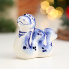 Сувенир «Змея Удавчик», гжель, 5х6 см (комплект 2 шт) - фото 25281831