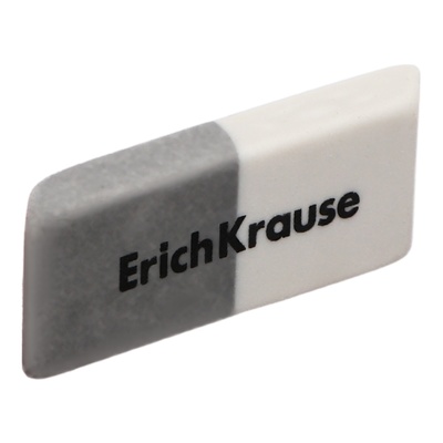Ластик ErichKrause Multi, 54×18×8 мм, синтетика, серо-белый