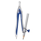 Циркуль металлический ErichKrause «Classic», 125 мм, с карандашом, пенал, синий - Фото 3