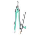 Циркуль металлический ErichKrause «Pastel Bloom», 125 мм, с карандашом, пенал, МИКС - Фото 3