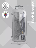 Готовальня ErichKrause. Classic, 7 предметов, в пластиковом пенале, серая - Фото 3