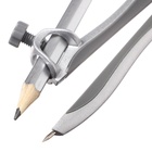 Готовальня ErichKrause. Classic, 7 предметов, в пластиковом пенале, серая - Фото 8