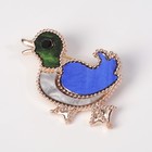 УЦЕНКА Брошь «Утка», цветная в розовом золоте - Фото 3