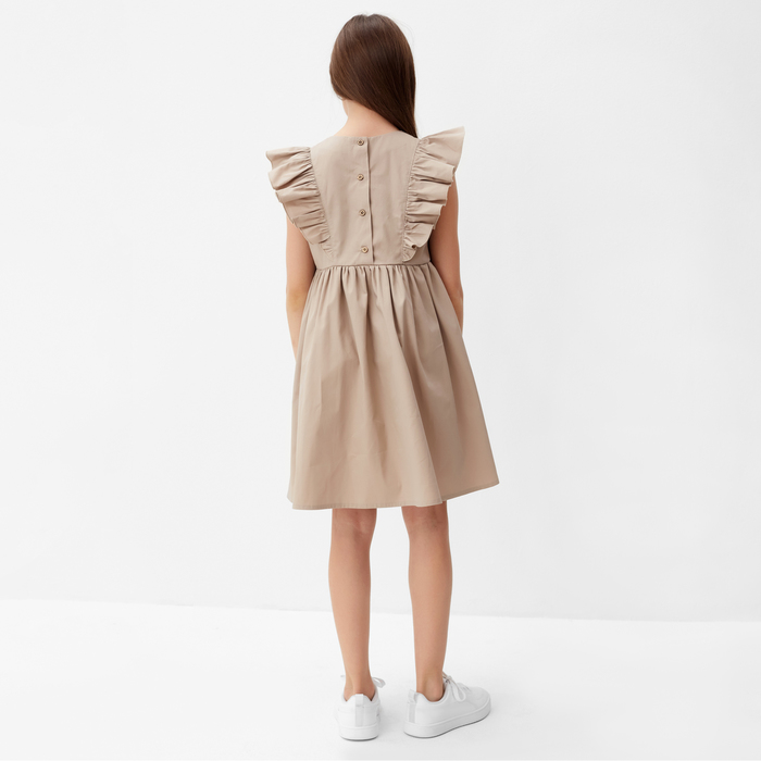 Платье для девочки MINAKU, цвет бежевый, рост 122 см