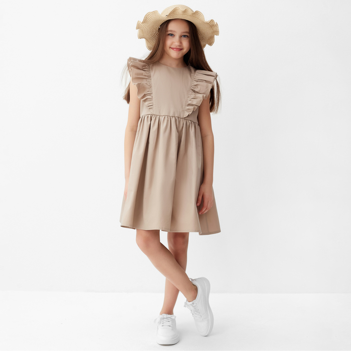 Платье для девочки MINAKU, цвет бежевый, рост 146 см