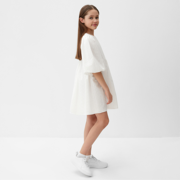 Платье для девочки MINAKU цвет белый, рост 122 см