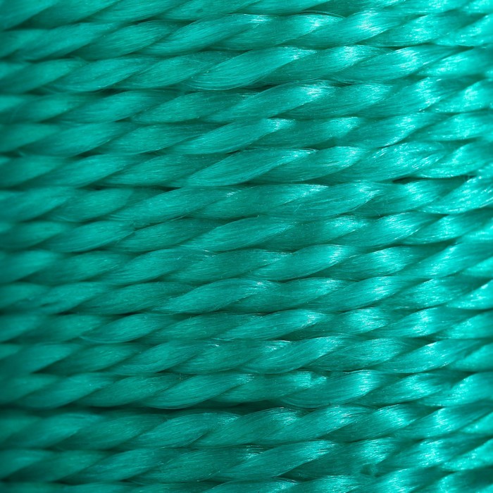 Нить для плетения, кручёная, d = 1 мм, 50 м, цвет зелёный
