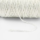 Нить для плетения, кручёная, d = 2 мм, 100 м, цвет белый - Фото 3