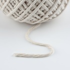 Шпагат для плетения, хлопок, d = 2 мм, 100 м, цвет белый - фото 24355425