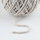 Шнур для плетения, хлопок, d = 3 мм, 50 м, цвет белый - фото 24355428