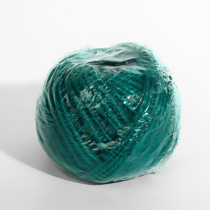 Шпагат для плетения, джутовый, 1120 текс, 50 м, цвет зелёный