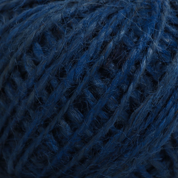 Шпагат для плетения, джутовый, 1120 текс, 50 м, цвет синий МИКС