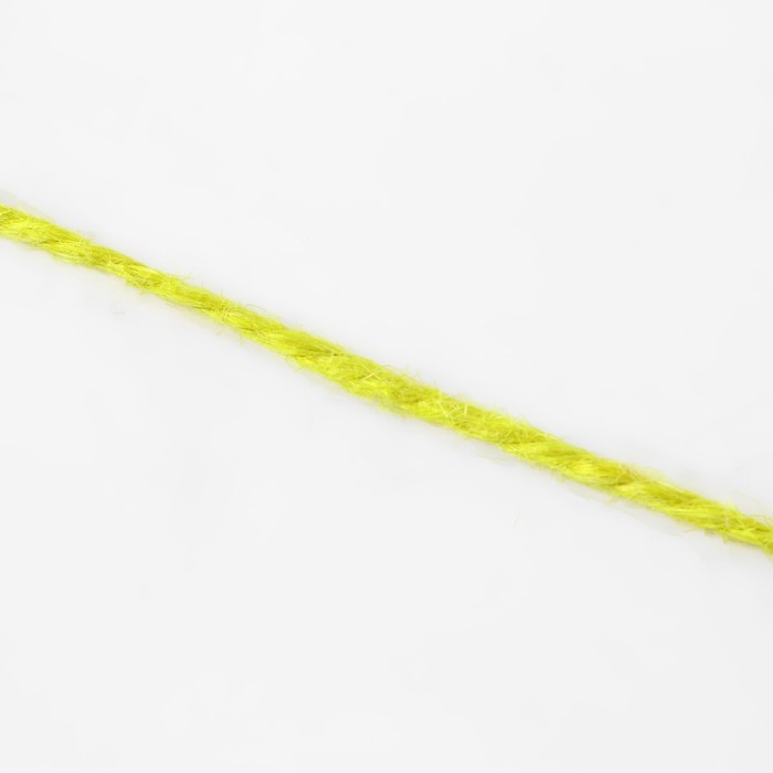 Шпагат для плетения, джутовый, 1120 текс, 50 м, цвет жёлтый МИКС
