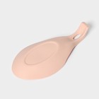 Силиконовая подставка под ложку Доляна «Симпл», 21×10 см, цвет бежевый - Фото 3